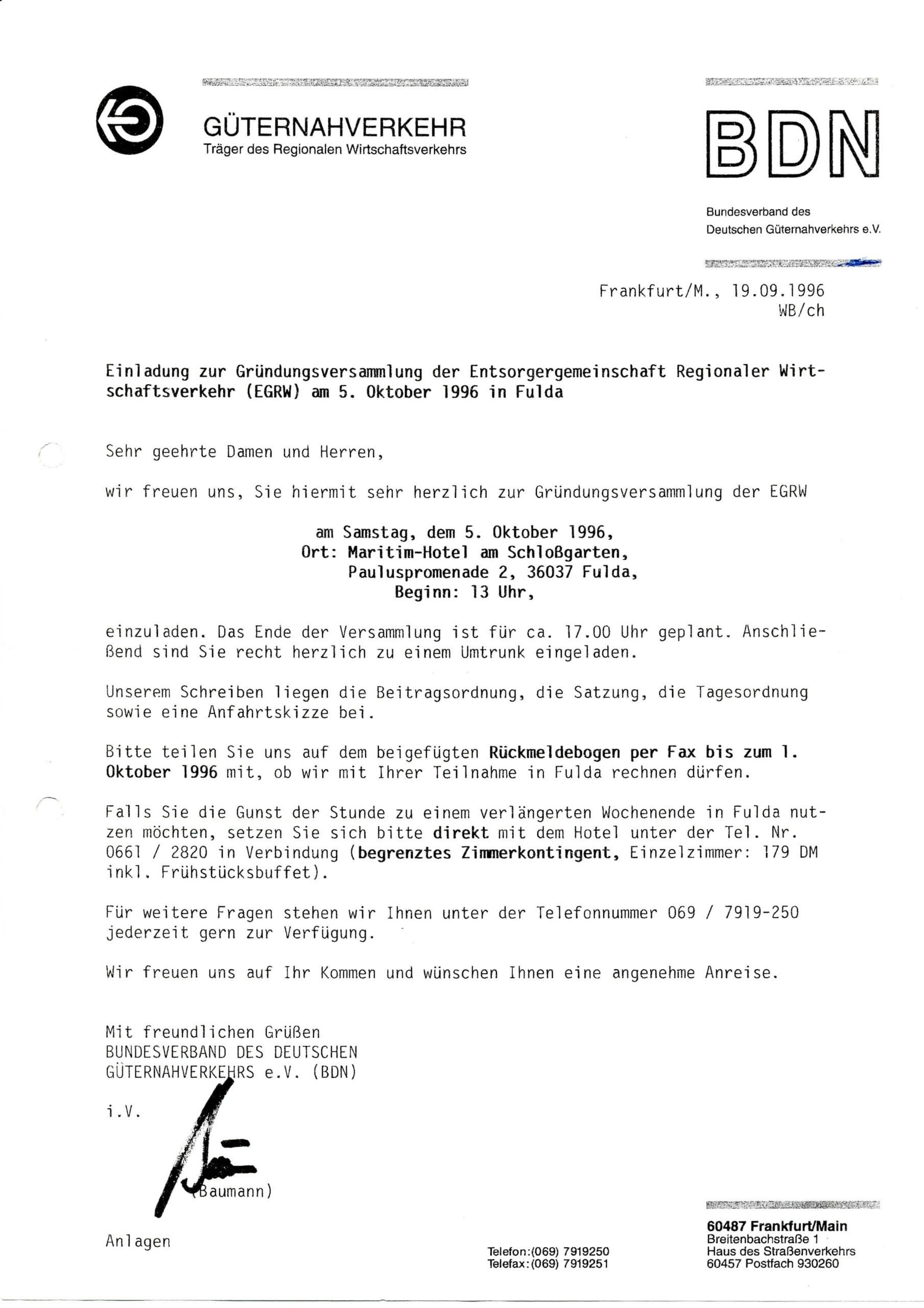 Einladungsschreiben